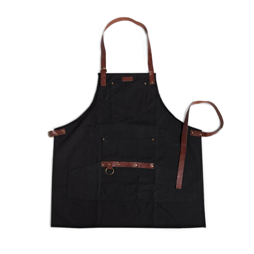 Delantal de Cocina Negro 75x68 cm VASSA