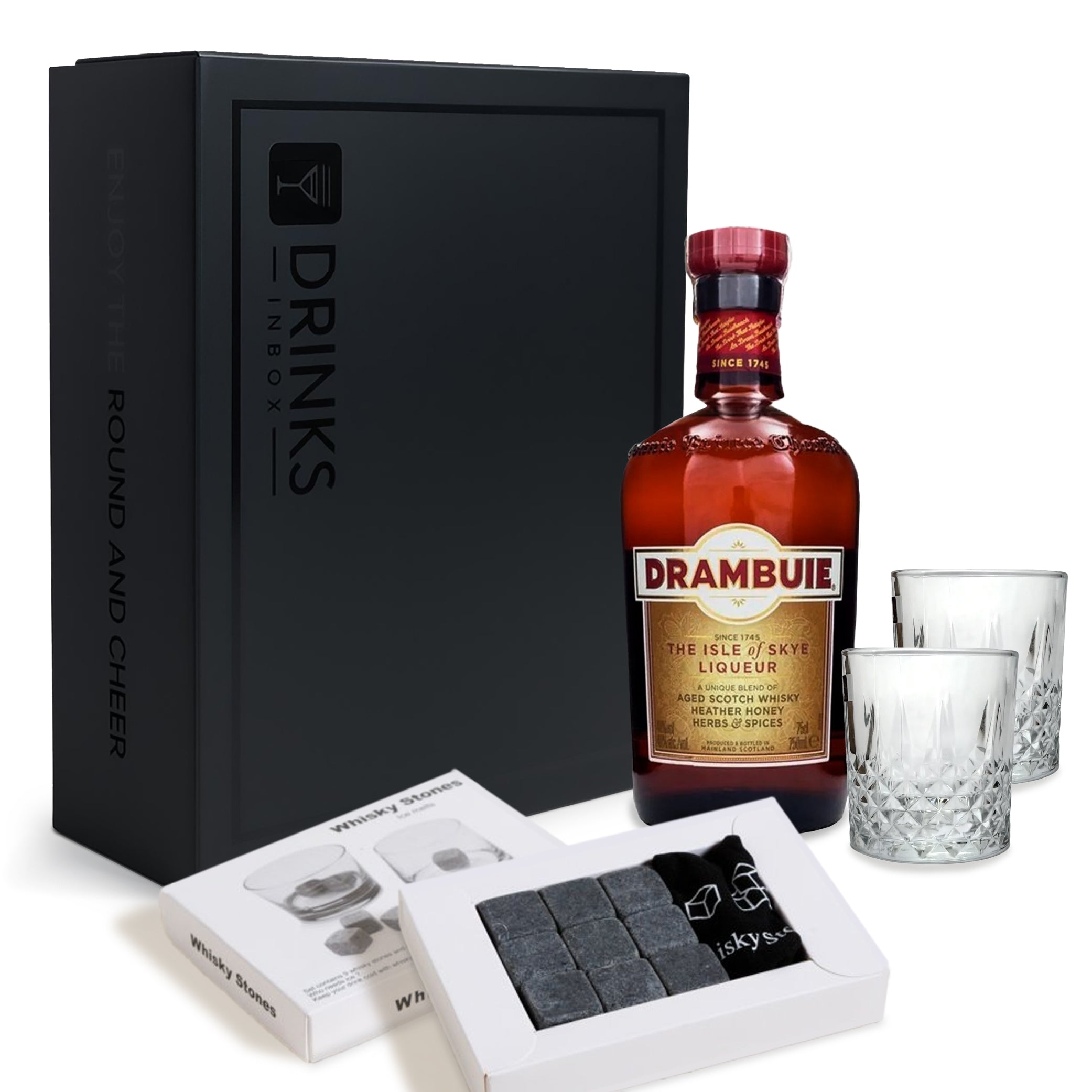 Black Box Nro 422 - Licor Drambuie + Vasos + Set Piedras Heladas