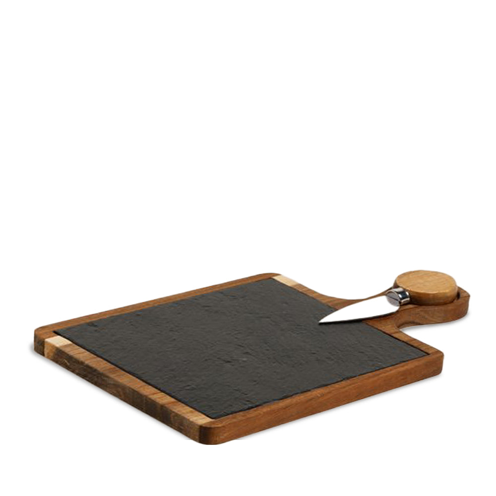 Black Box Nro 384 - Licor Drambuie + Vasos + Tabla Cuadrada para quesos de Acacia y Laja